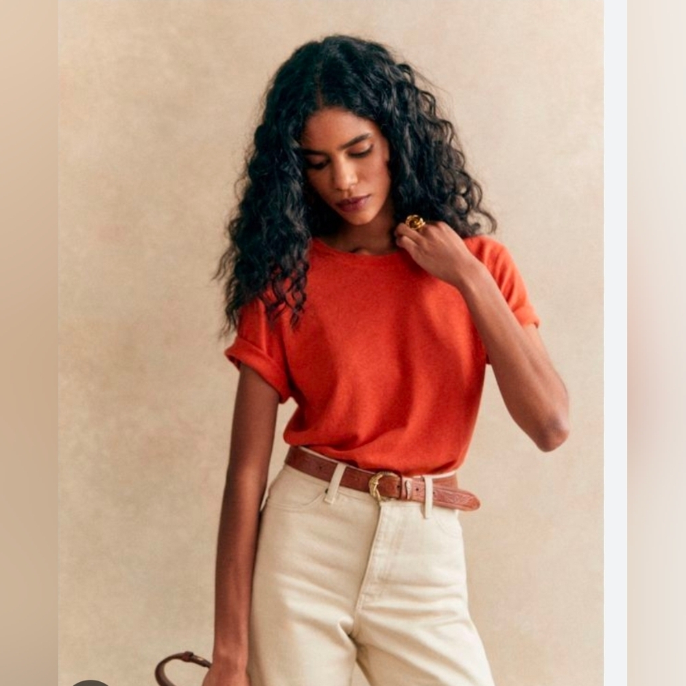 Sezane Martha T-shirt Copper XS NWT